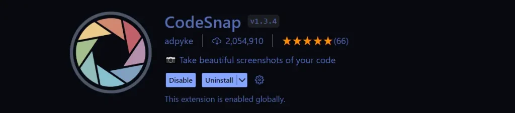 افزونه codesnap